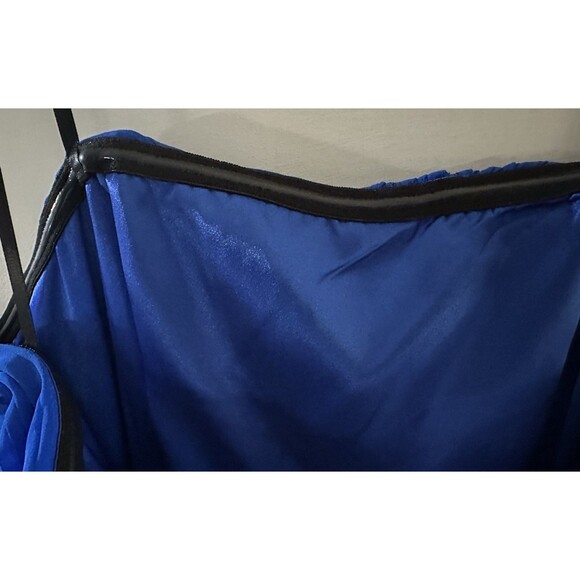Laundry by Shelli Segal Women Blue Chiffon Twist Front Full Gown Dress Sz 8 - Picture 10 of 10